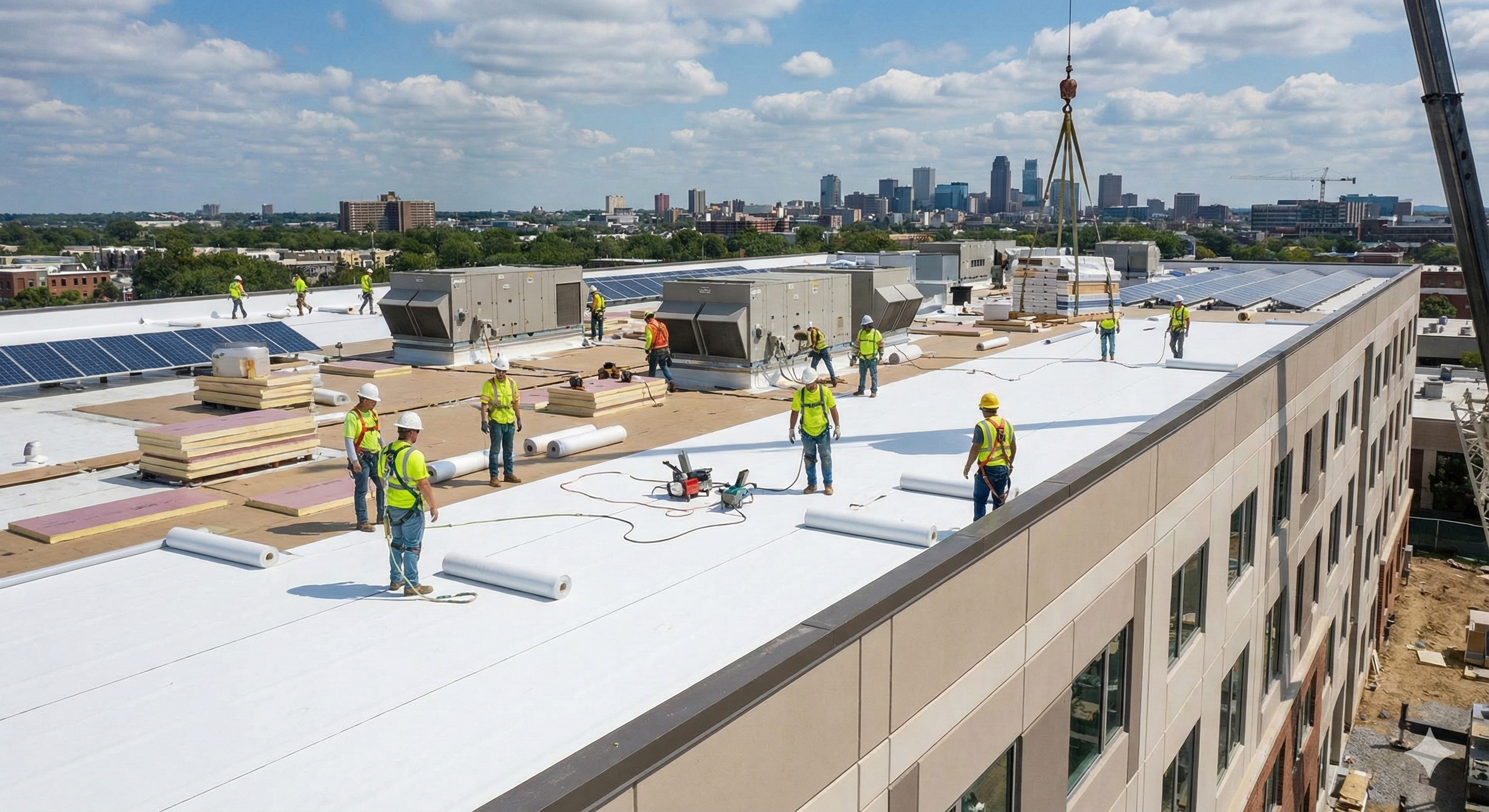 skilled commercial roof installation by Vance Roofing